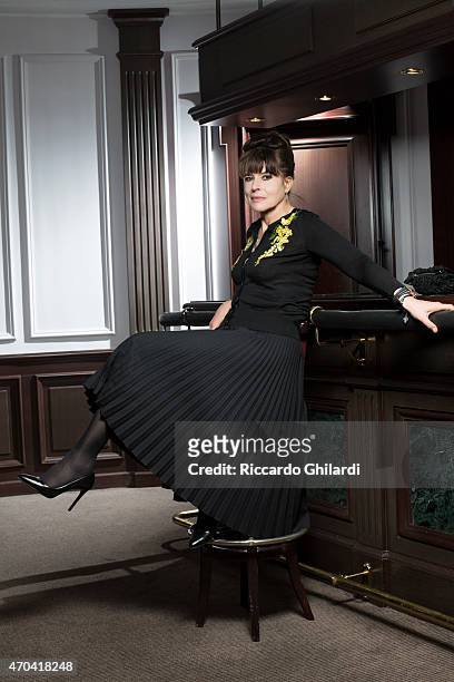 Fanny Ardant is photographed for Self Assignment on April 10, 2015 in Rome, Italy.