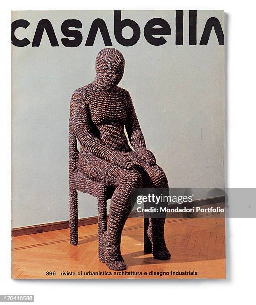"Cover of Casabella, N. 396, December 1974, 20th Century, graphic, 31 x 24,5 cm Italy, Lombardy, Milan, Arnoldo Mondadori Editore. Whole artwork...