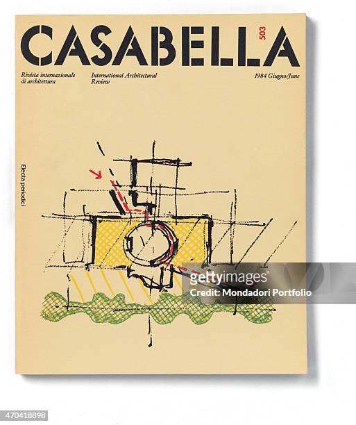 "Cover of Casabella, N. 503, June 1984, 20th Century, graphic, 31 x 24,5 cm Italy, Lombardy, Milan, Arnoldo Mondadori Editore. Whole artwork view....