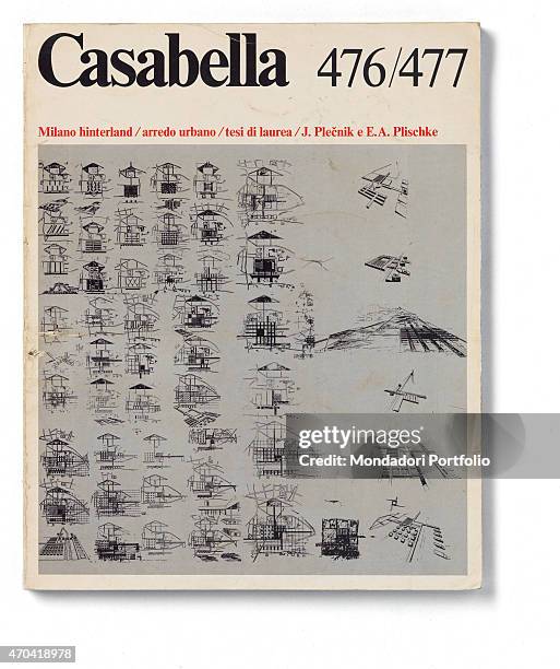 "Cover of Casabella, N. 476-477, January-February 1982, 20th Century, graphic, 31 x 24,5 cm Italy, Lombardy, Milan, Arnoldo Mondadori Editore. Whole...