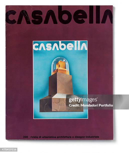 "Cover of Casabella, N. 398, February 1975, 20th Century, graphic, 31 x 24,5 cm Italy, Lombardy, Milan, Arnoldo Mondadori Editore. Whole artwork...