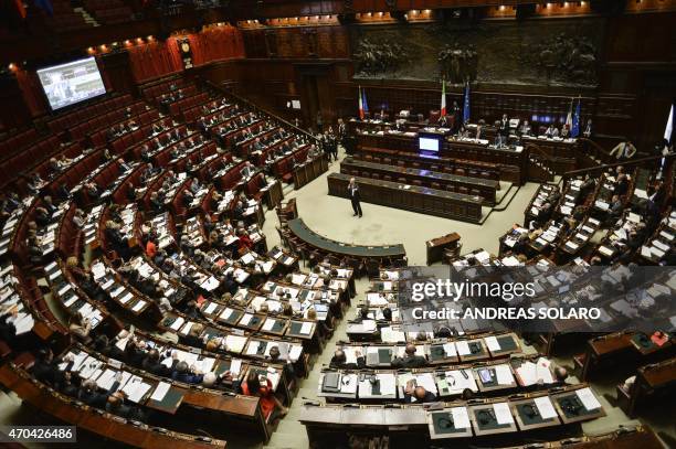 President of the Foundation on Economic Trends Jeremy Rifkin speaks during a keynote entitled "Europe beyond the crisis: new paths for growth" during...