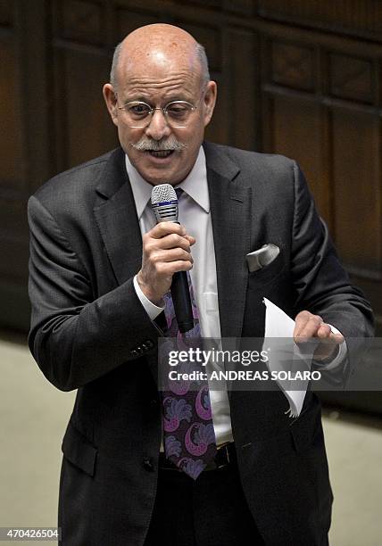 President of the Foundation on Economic Trends Jeremy Rifkin speaks during a keynote entitled "Europe beyond the crisis: new paths for growth" during...