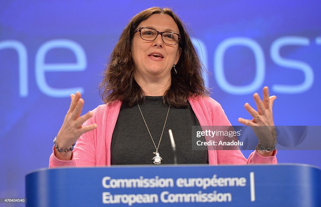 European Commissioner for Trade Cecilia Malmstrom...