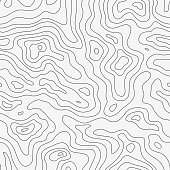Topographic Map Seamless Pattern. Vector Background