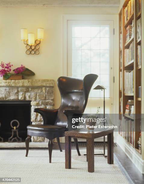 Producer Scott Rudin's home is photographed for Random House on February 6 in Washington, Connecticut. Mid-century modern furnishings in an 1880s New...