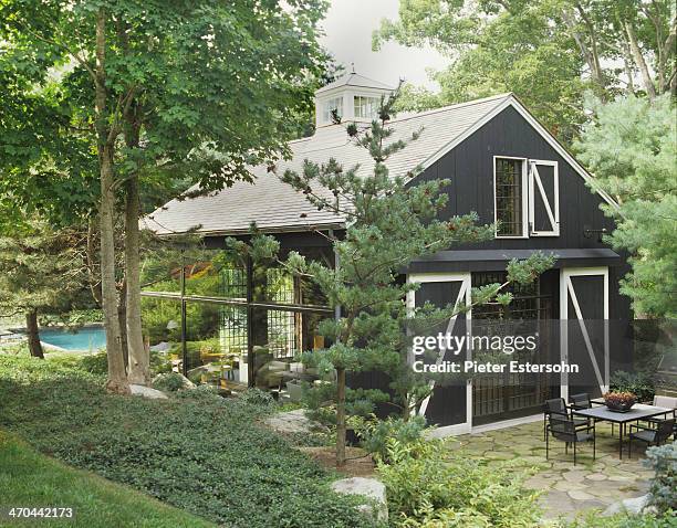 Producer Scott Rudin's home is photographed for Random House on February 6 in Washington, Connecticut. Mid-century modern furnishings in an 1880s New...