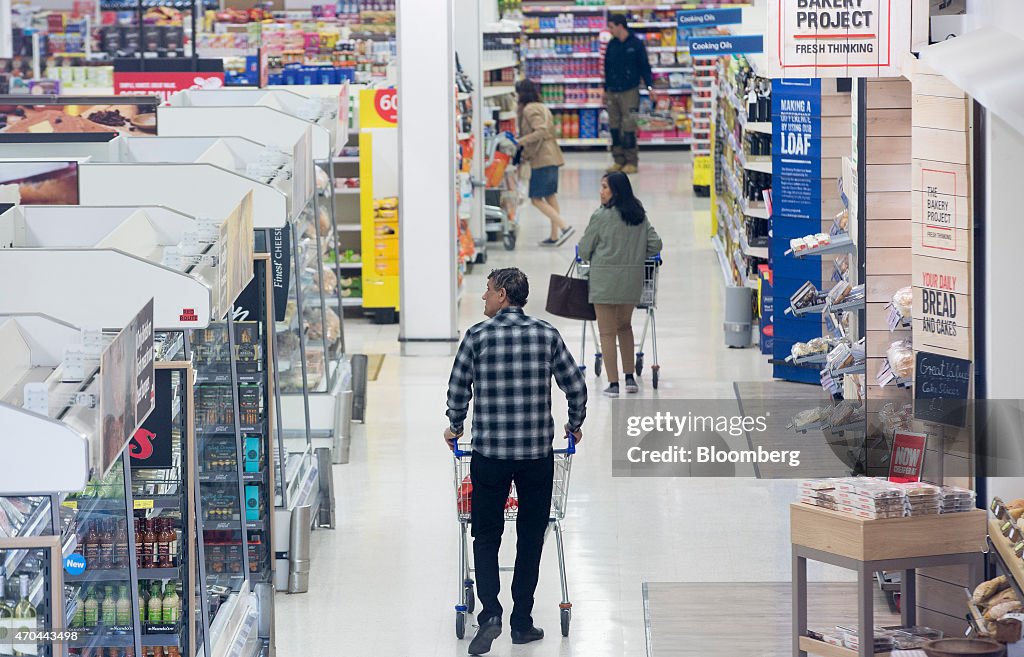 Retail Operations Inside A Tesco Plc Supermarket Grocery Store
