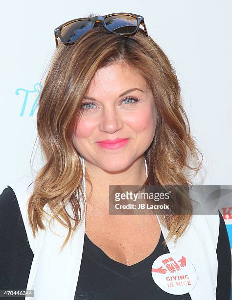 Tiffani Thiessen attends the Milk + Bookies 6th Annual Story Time Celebration on April 19, 2015 in Los Angeles, California.