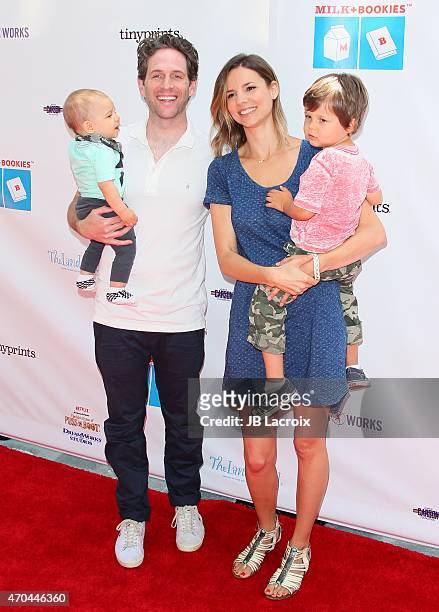 Glenn Howerton and Jill Latiano attend the Milk + Bookies 6th Annual Story Time Celebration on April 19, 2015 in Los Angeles, California.