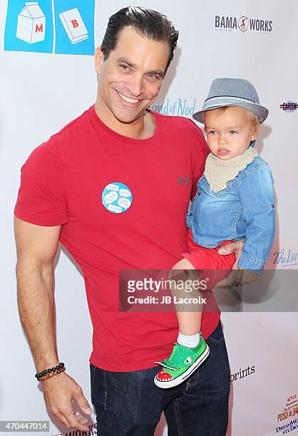 Johnathon Schaech and Camden Quinn Schaech attend the Milk + Bookies 6th Annual Story Time Celebration on April 19, 2015 in Los Angeles, California.