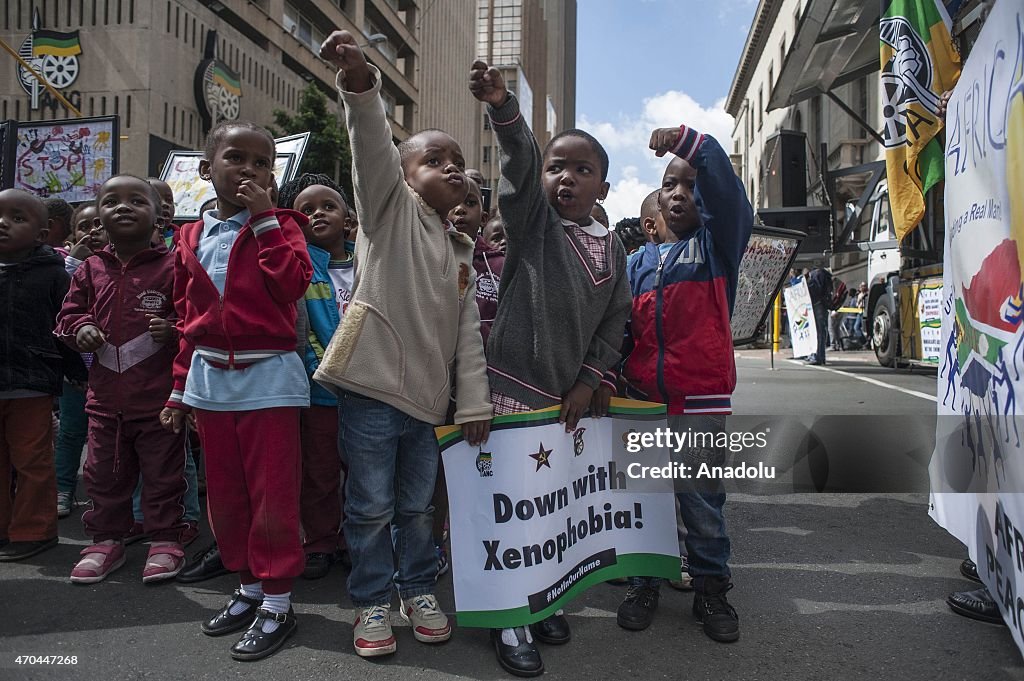 Demonstrations against xenophobia in Johannesburg