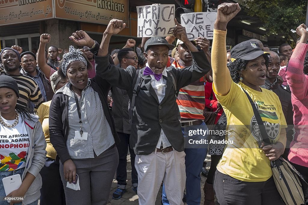 Demonstrations against xenophobia in Johannesburg