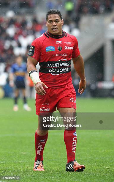Chris Masoe of Toulon looks on during the European Rugby Champions Cup semi final match between RC Toulon and Leinster at Stade Velodrome on April...