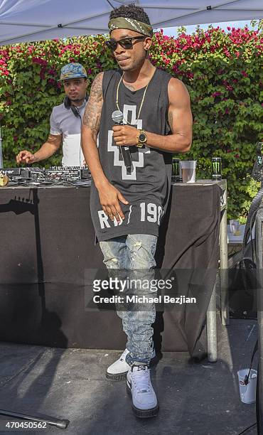 Recording Artist Elijah Blake performs at Pool Party at The Desert Compound Presented by Bullett on April 19, 2015 in Bermuda Dunes, California.