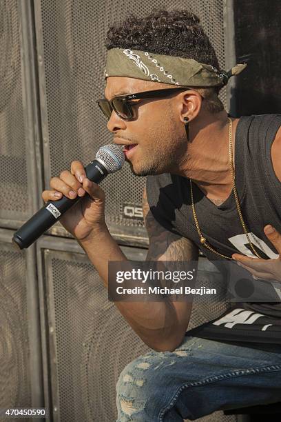 Recording Artist Elijah Blake performs at Pool Party at The Desert Compound Presented by Bullett on April 19, 2015 in Bermuda Dunes, California.