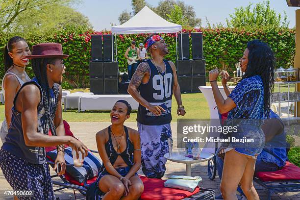 Recording Artist Elijah Blake and guests attend Pool Party at The Desert Compound Presented by Bullett on April 19, 2015 in Bermuda Dunes, California.