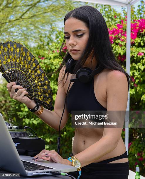 Kittens performs at Pool Party at The Desert Compound Presented by Bullett on April 19, 2015 in Bermuda Dunes, California.