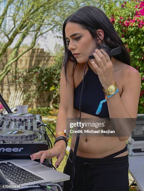 Kittens performs at Pool Party at The Desert Compound Presented by Bullett on April 19, 2015 in Bermuda Dunes, California.