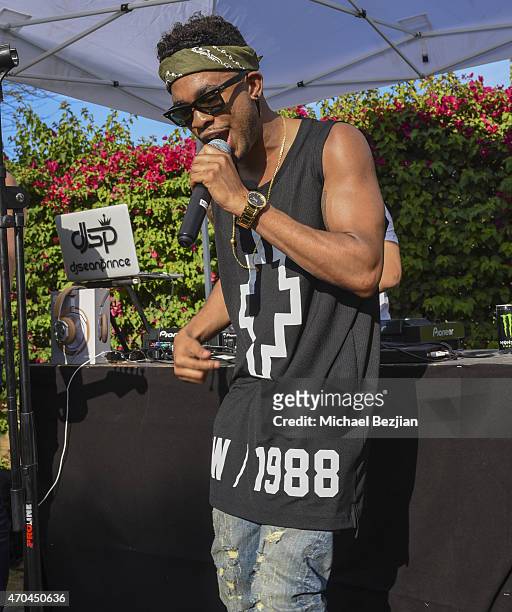 Recording Artist Elijah Blake performs at Pool Party at The Desert Compound Presented by Bullett on April 19, 2015 in Bermuda Dunes, California.