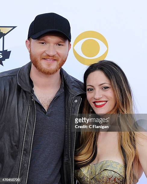 Singer Eric Paslay and Natalie Harker attend the 50th Academy Of Country Music Awards at AT&T Stadium on April 19, 2015 in Arlington, Texas.