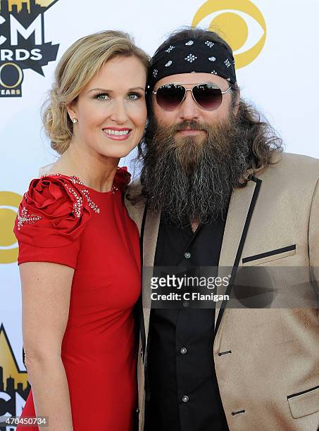 Personalities Korie Robertson and Willie Robertson attend the 50th Academy Of Country Music Awards at AT&T Stadium on April 19, 2015 in Arlington,...
