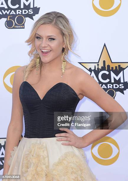 Singer Kelsea Ballerini attends the 50th Academy Of Country Music Awards at AT&T Stadium on April 19, 2015 in Arlington, Texas.