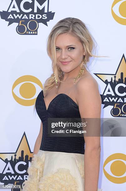 Singer Kelsea Ballerini attends the 50th Academy Of Country Music Awards at AT&T Stadium on April 19, 2015 in Arlington, Texas.