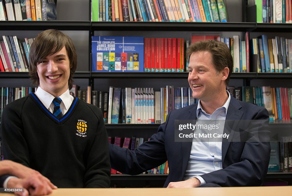 Nick Clegg Campaigns With Local Candidate In Cornwall