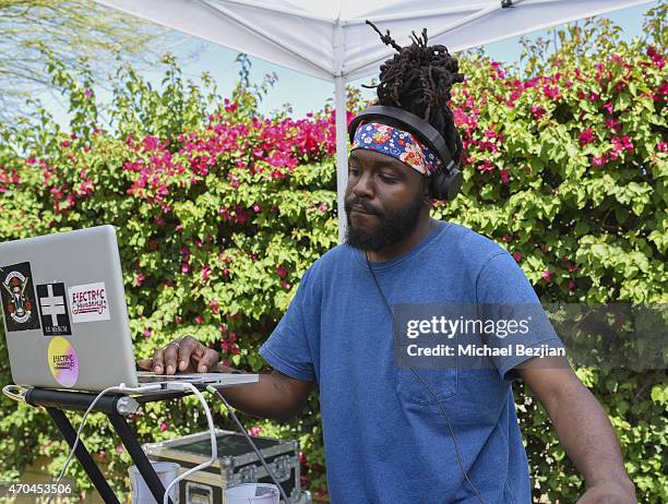 Melo-X performs at Pool Party at The Desert Compound Presented by Bullett on April 19, 2015 in Bermuda Dunes, California.