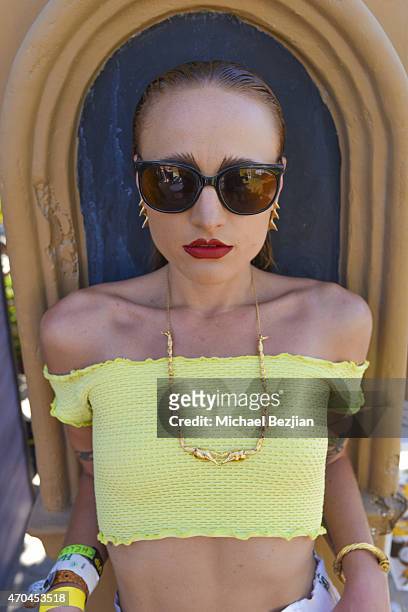 Millie Brown attends Pool Party at The Desert Compound Presented by Bullett on April 19, 2015 in Bermuda Dunes, California.