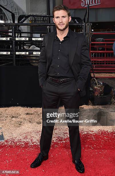 Actor Scott Eastwood arrives at the Los Angeles premiere of 'The Longest Ride' at TCL Chinese Theatre IMAX on April 6, 2015 in Hollywood, California.