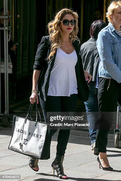 Vanessa Laine Bryant arrives at the 'Christian Louboutin' store on April 20, 2015 in Paris, France.