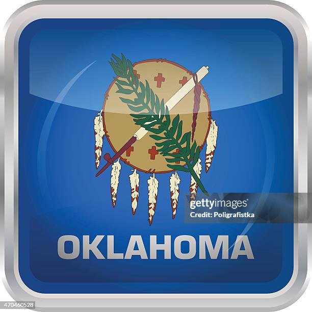 flag of oklahoma - oklahoma state flag stock illustrations