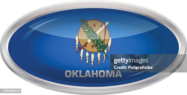 flag of oklahoma - oklahoma state flag stock illustrations