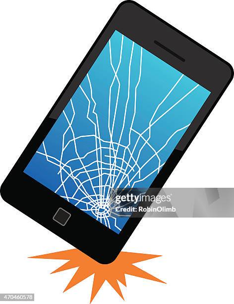 Phone Sploding Draw 230 Smashed Phone Icon High Res Illustrations - Getty Images