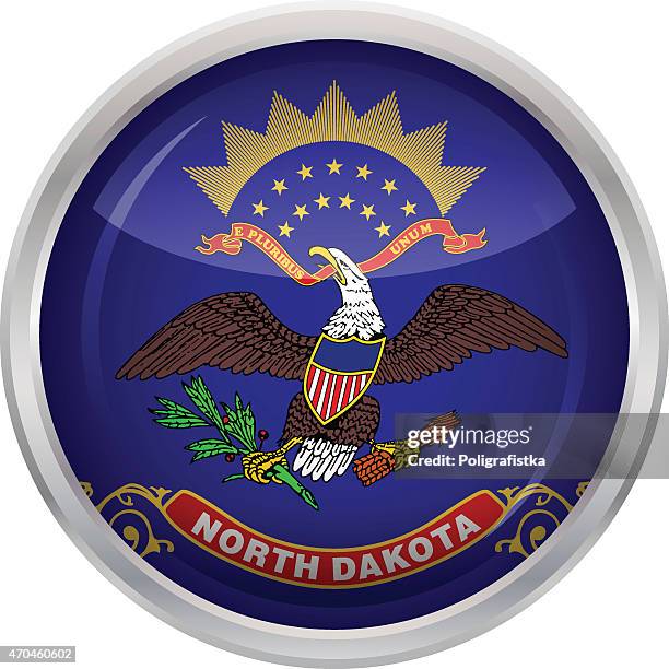 flag of north dakota - north dakota state flag stock illustrations