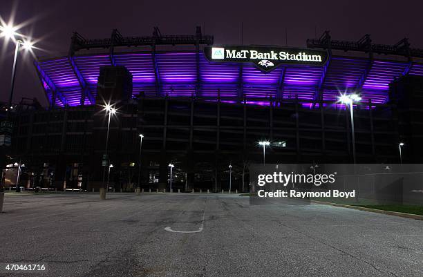 Bank Stadium, home of the Baltimore Ravens football team on April 9, 2015 in Baltimore, Maryland.