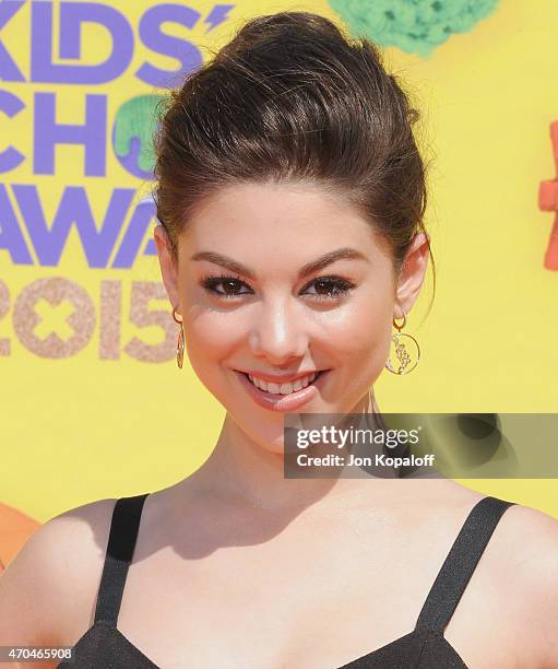 Actress Kira Kosarin arrives at Nickelodeon's 28th Annual Kids' Choice Awards at The Forum on March 28, 2015 in Inglewood, California.