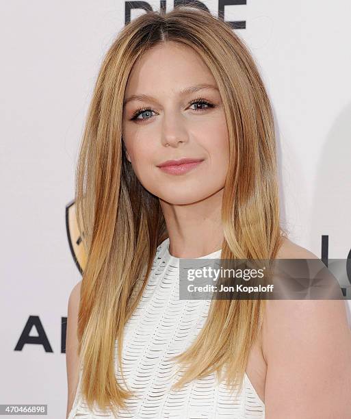 Actress Melissa Benoist arrives at the Los Angeles Premiere "The Longest Ride" at TCL Chinese Theatre IMAX on April 6, 2015 in Hollywood, California.