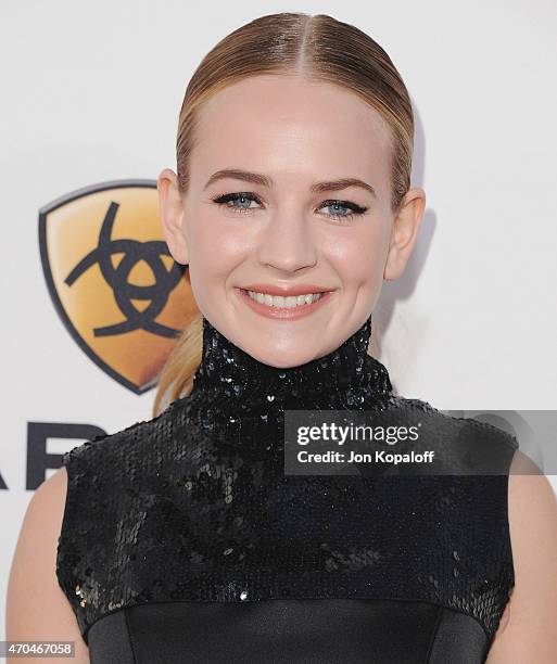 Actress Britt Robertson arrives at the Los Angeles Premiere "The Longest Ride" at TCL Chinese Theatre IMAX on April 6, 2015 in Hollywood, California.