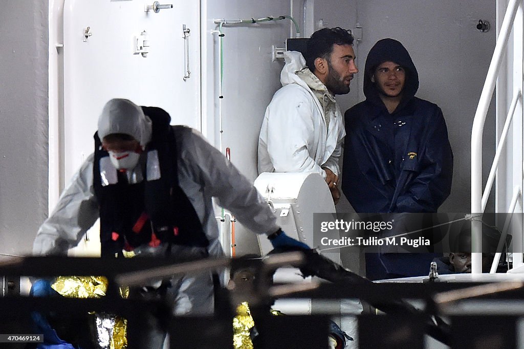 Survivors Of The Recent Mediterranean Refugee Shipwreck Arrive In Catania