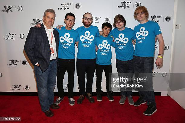 Patrick Creadon, Hai Lam, Daerek Hart, An Le, Zachary Scuderi and Will Hartman attend the premiere of "All Work All Play" during the 2015 Tribeca...