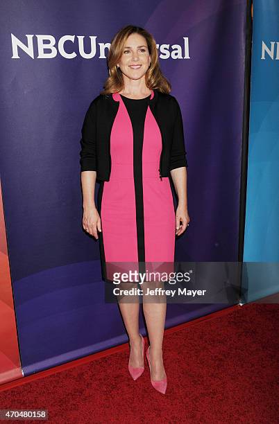 Actress Peri Gilpin attends the 2015 NBCUniversal Summer Press Day held at the The Langham Huntington Hotel and Spa on April 02, 2015 in Pasadena,...