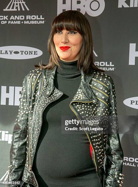 Karen O attends the 30th Annual Rock And Roll Hall Of Fame Induction Ceremony at Public Hall on April 18, 2015 in Cleveland, Ohio.