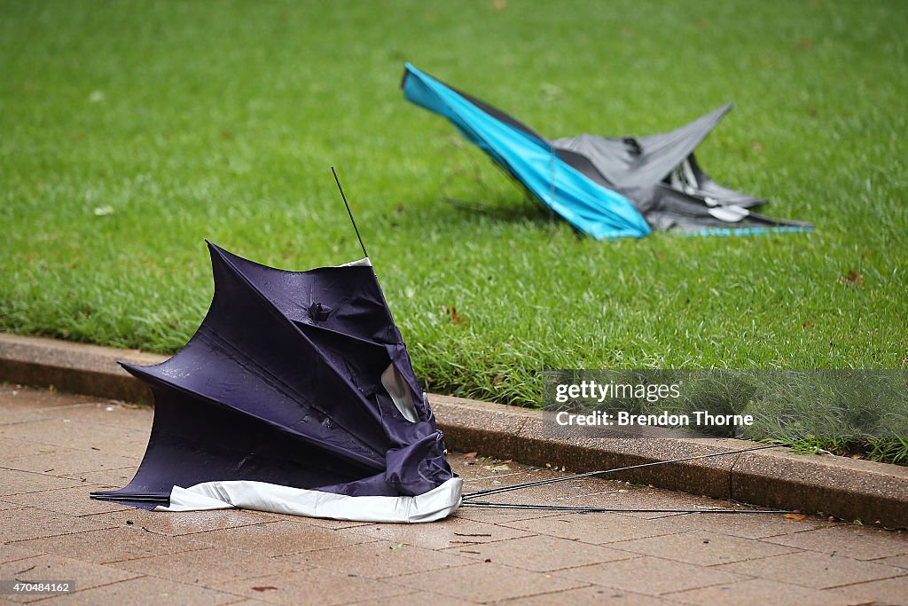 Damaging Winds And Heavy Rain Hit Sydney