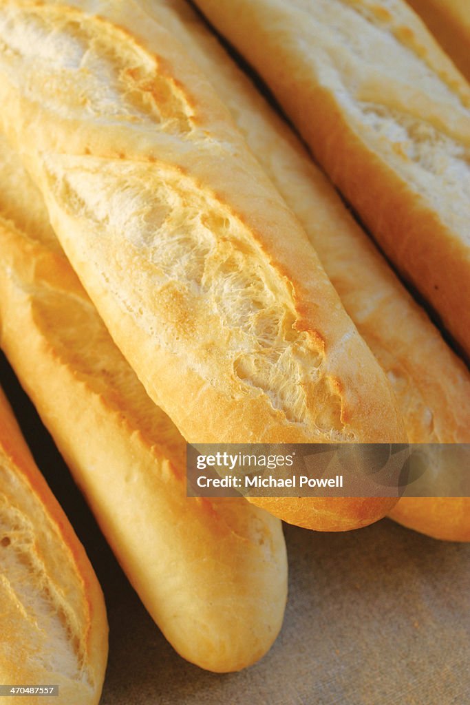 French baton baguette bread.