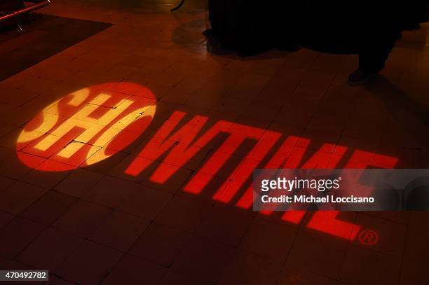 View of atmosphere during the premiere of the SHOWTIME original comedy series HAPPYish on April 20, 2015 in New York City. Following the screening,...