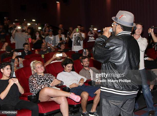 Ice Cube surprises fans at AMC Universal CityWalk Theatres on 4/20 in celebration of the 20th Anniversary re-release of "Friday," presented by Fathom...