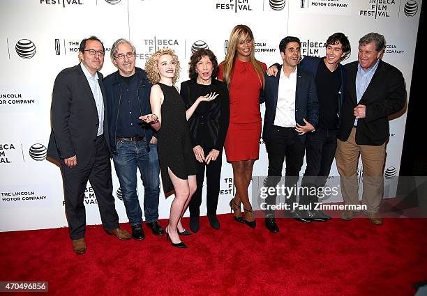 Michael Barker, Paul Weitz , Julia Garner, Lily Tomlin, Laverne Cox, Mo Aboul-Zelof, Nat Wolff and Tom Bernard attend the New York Premiere...